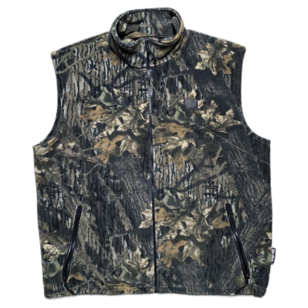 Vintage Realtree Camo Fleece Vest Mens 3XL Brown Browning Camouflage Hunting